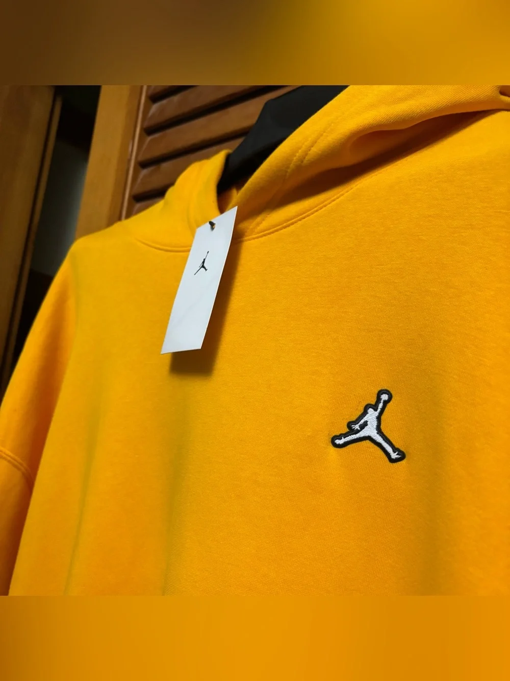 Jordan Mens Essential Fleece Pullover Hoodie Yellow Size 2XL NWT